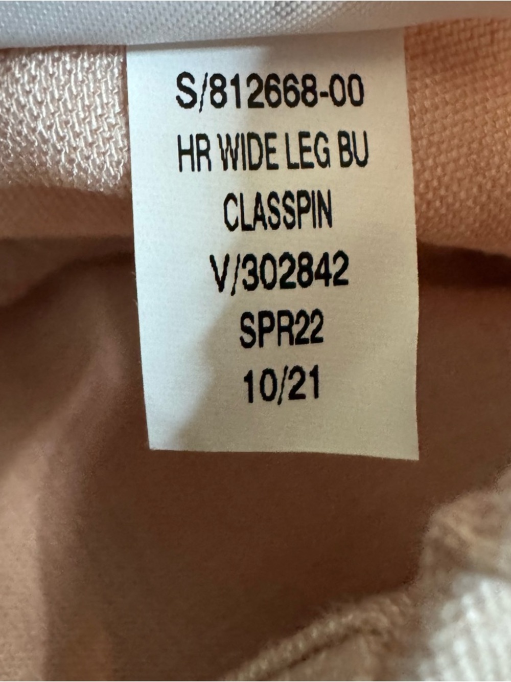 Banana Republic High Rise Pleated Wide Leg Trousers Pink Classpin. NWT 8 (31X31) - Picture 11 of 14